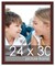 Minimalist Brown Picture Frame - UV Acrylic, Foam Board Backing, Hanging Hardware